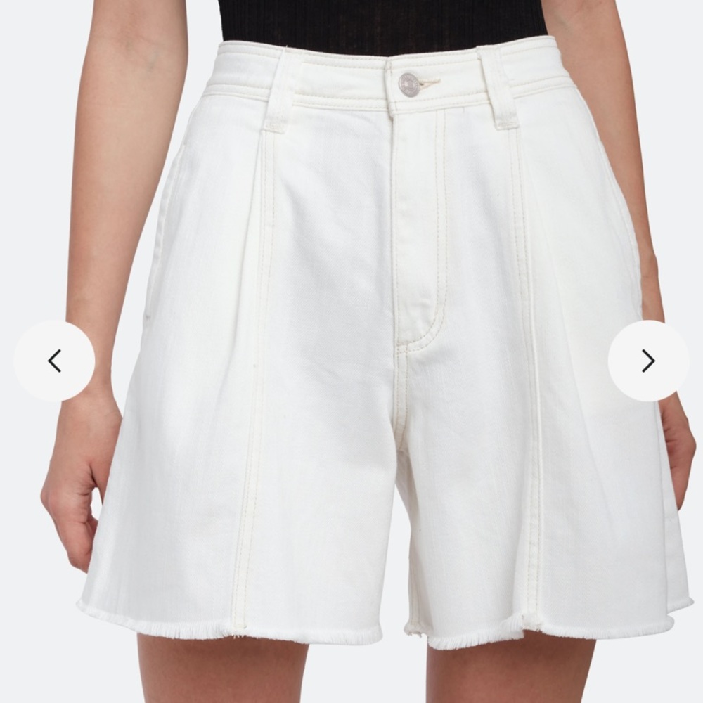 Free people high Amelie A line shorts white 26 NWT